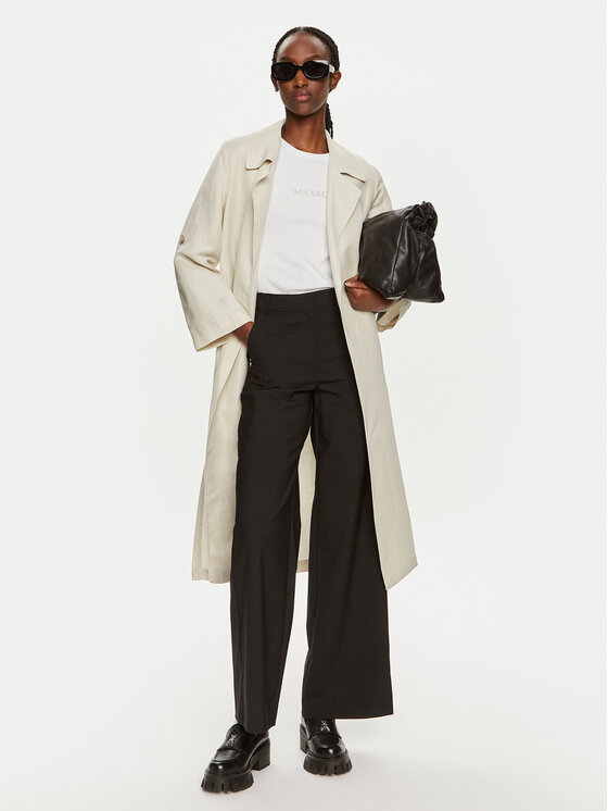MAX&Co. MAX&Co. Pantaloni din material Brivido 2426136012200 Negru Regular Fit