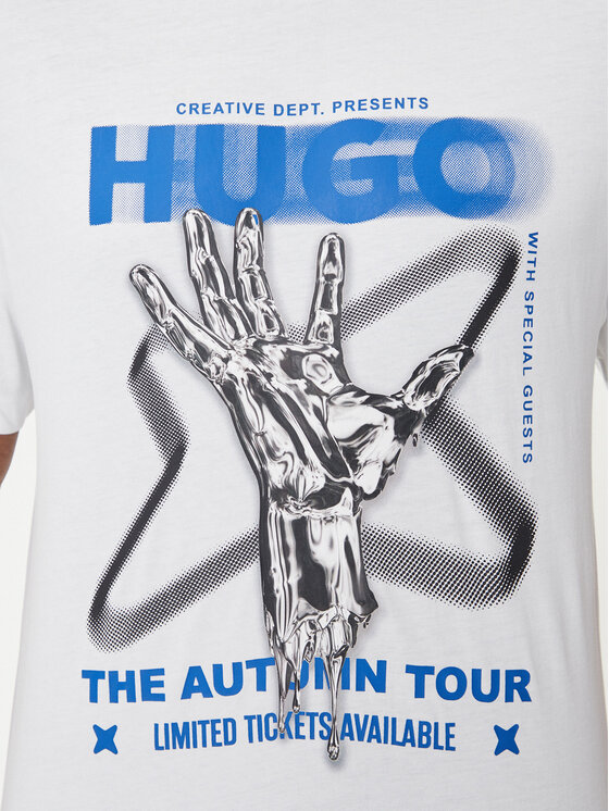 HUGO HUGO T-krekls Nopix 50543494 Balts Regular Fit