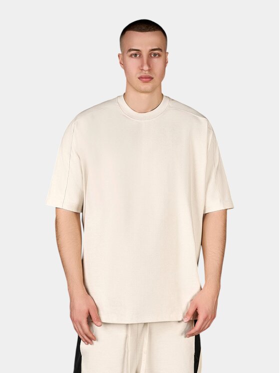 MADE BY SOCIETY MADE BY SOCIETY T-Shirt Tricou Society Block - T17217 Beżowy Basic Fit