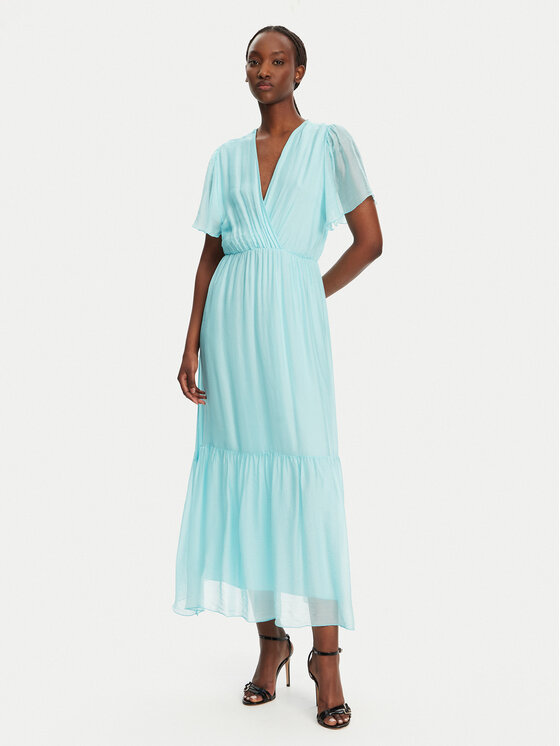 Haveone Haveone Poletna obleka AFF-N006 Modra Loose Fit
