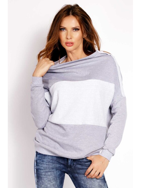 Awama Awama Bluza L022 Szary Basic Fit