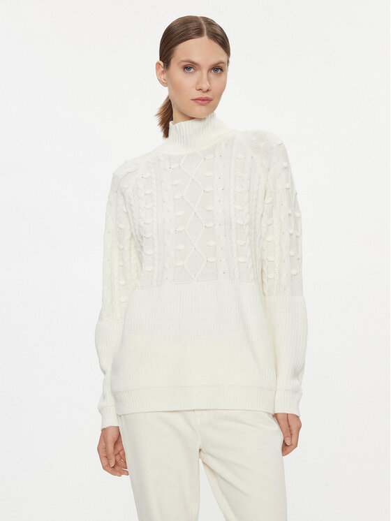 Silvian Heach Pulover GPA23251LU Écru Regular Fit
