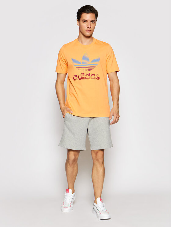 adidas Футболка Trefoil Ombré GN3651 Оранжевий Regular Fit • Modivo.ua
