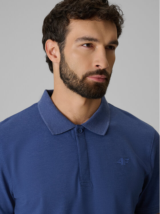 4F 4F Polo BASIC+ Granatowy Regular Fit