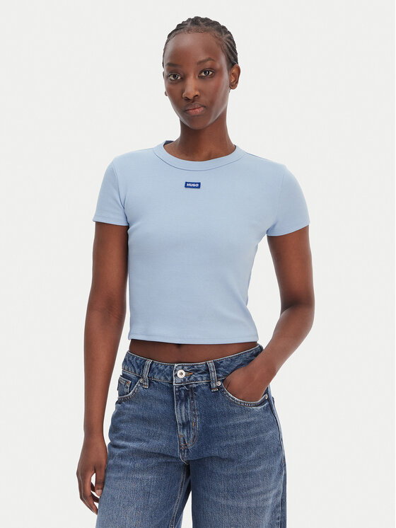 HUGO HUGO T-Shirt Baby 50510749 Himmelblau Slim Fit