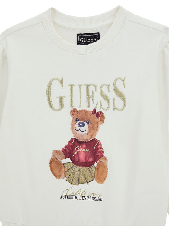 Guess Guess Bluză K5BQ00 KAX74 Écru Regular Fit
