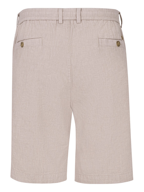 Bugatti Bugatti Pantaloncini di tessuto 1949-76419C Écru Regular Fit