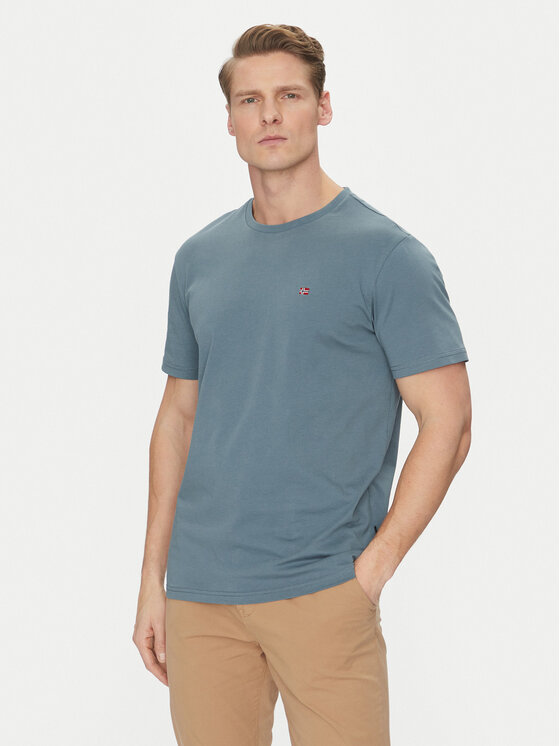 Napapijri Napapijri T-krekls Salis NP0A4H8D Pelēks Regular Fit
