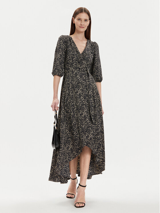 Morgan Morgan Kleid für den Alltag 232-RIBOX.F Schwarz Regular Fit