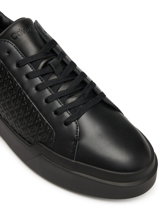Calvin Klein Calvin Klein Сникърси Chunky Cupsole Laceup Lth Aop YM0YM01383 Черен