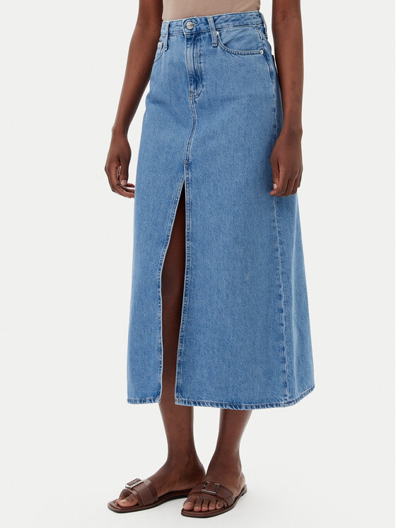 Calvin Klein Jeans Calvin Klein Jeans Džínová sukně J20J225192 Modrá Regular Fit