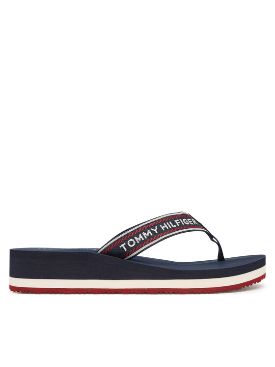 Tommy Hilfiger Tommy Hilfiger Flip flop Th Corporate Wedge Summer Sandal FW0FW09695 Bleumarin