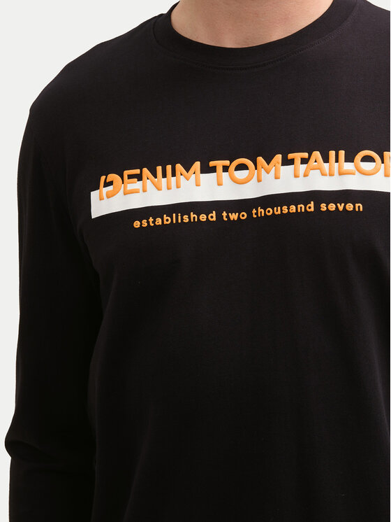 Tom Tailor Denim Tom Tailor Denim Longsleeve 1043888 Μαύρο Regular Fit