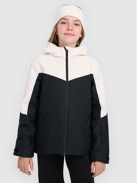 4F 4F Kurtka narciarska BASIC SKI Czarny Regular Fit