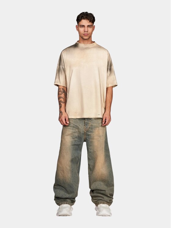 MADE BY SOCIETY MADE BY SOCIETY Spodnie materiałowe Bluey - P17389 Niebieski Basic Fit
