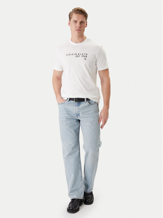 Calvin Klein Jeans Calvin Klein Jeans Tricou LV04RF800G Alb Classic Fit