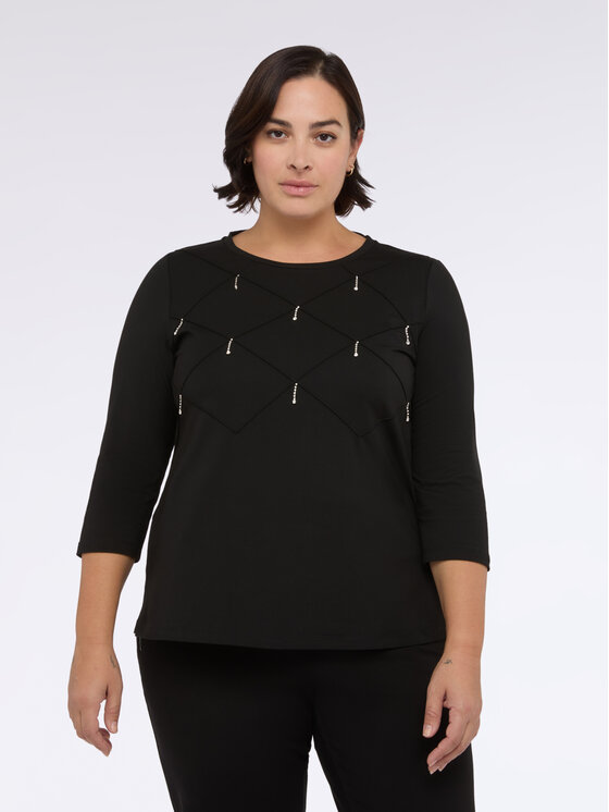 Fiorella Rubino Fiorella Rubino T-shirt G095L008772N033 Nero A-Line Fit