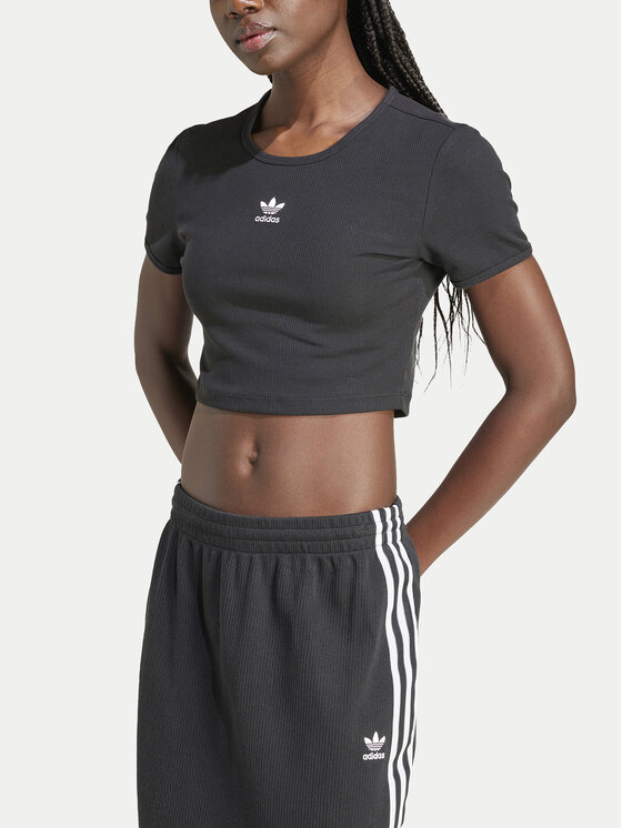 adidas adidas Majica Essentials IY9664 Črna Slim Fit
