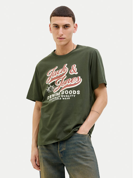 Jack&Jones Jack&Jones Majica Logo 12279535 Zelena Standard Fit
