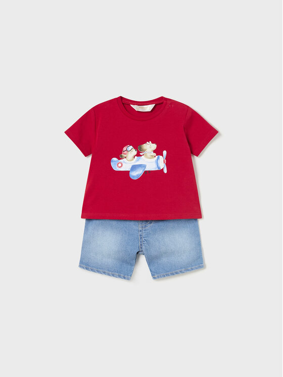 Mayoral Set tricou și pantaloni scurți 1268 Colorat