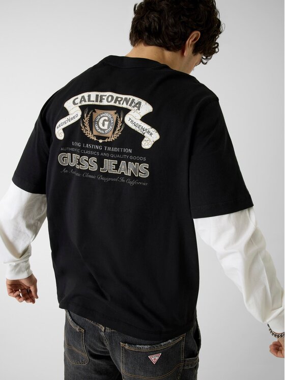 Guess Guess T-Shirt 183246 Černá Classic Fit
