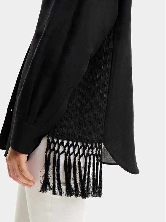 Desigual Desigual Camicia Fringes 24SWCW03 Nero Regular Fit