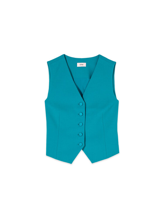 Oltre Oltre Marynarka L031R200090N015 Turkusowy Slim Fit