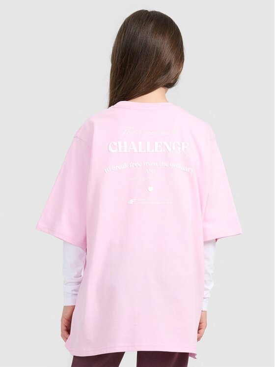 4F 4F Maglietta da nuoto 4FJRAW25TTSHF3187-56S Rosa Oversize