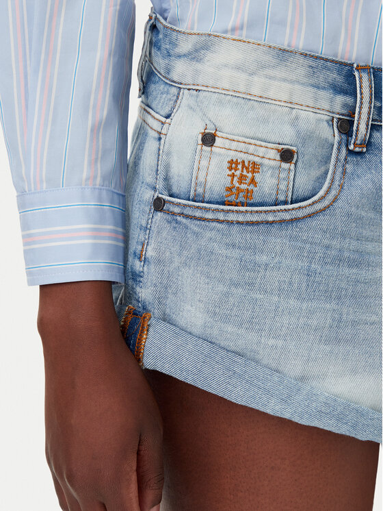 One Teaspoon One Teaspoon Pantaloni scurți de blugi Bandits 26785 Albastru Regular Fit
