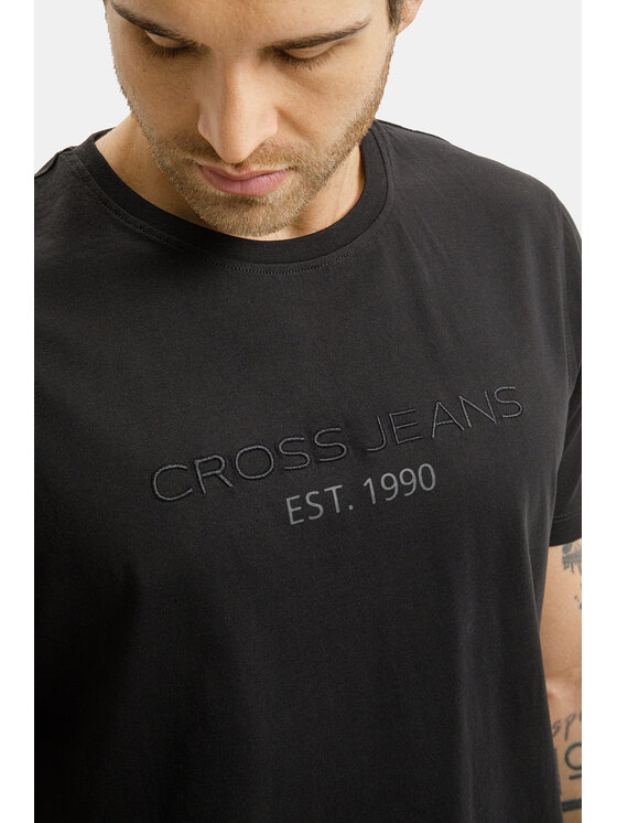 Cross Jeans Cross Jeans T-Shirt 16119-020 Czarny Regular Fit