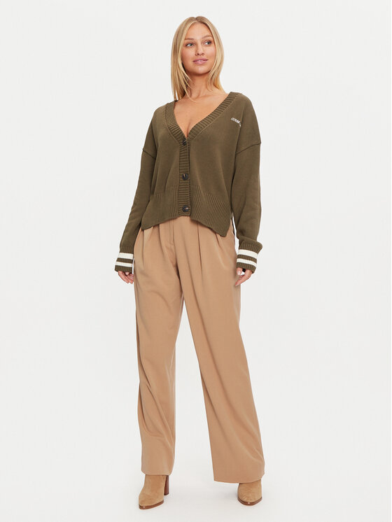 Guess Jeans Guess Jeans Kardigan W4BR81 Z3HM1 Khaki Regular Fit