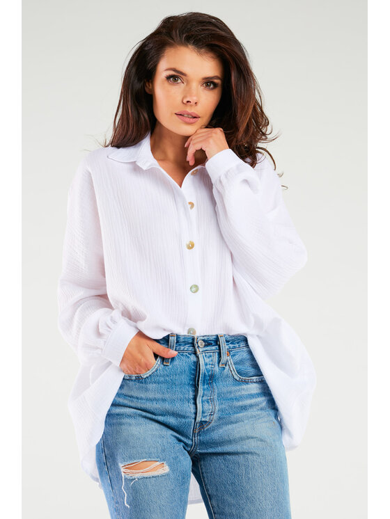 Infinite You Infinite You Koszula M264 Biały Basic Fit