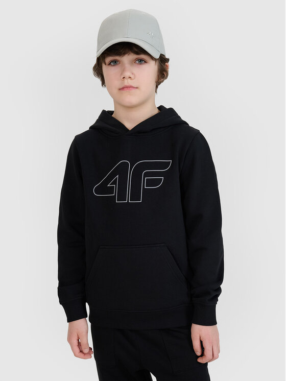 4F 4F Bluza BASIC+ Czarny Regular Fit