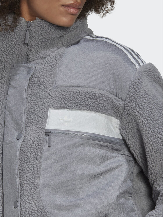 adidas adidas Kurtka zimowa Sherpa HK5256 Szary Relaxed Fit