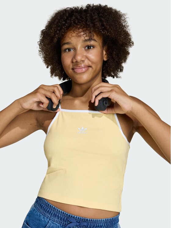 adidas adidas Tank top 159265 Pomarańczowy Slim Fit