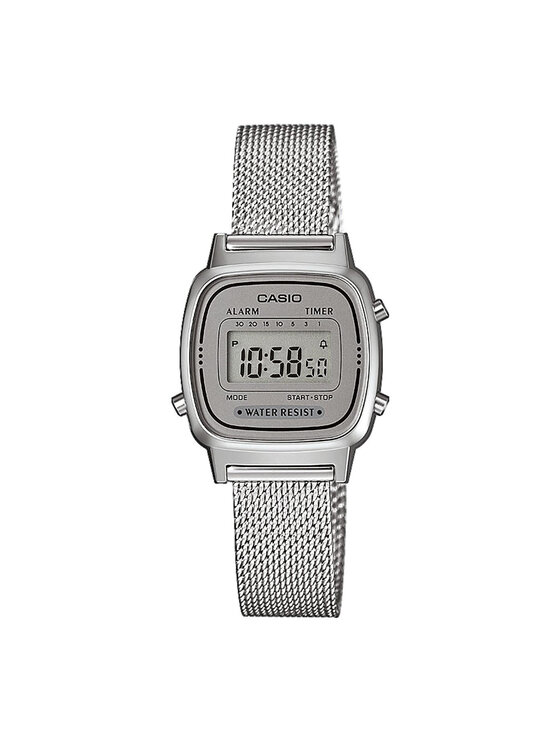 Casio Casio Zegarek Vintage LA670WEM-7EF Srebrny