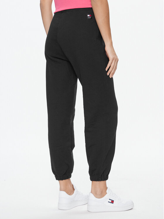 Tommy Jeans Tommy Jeans Sportinės kelnės Classics DW0DW17309 Juoda Relaxed Fit