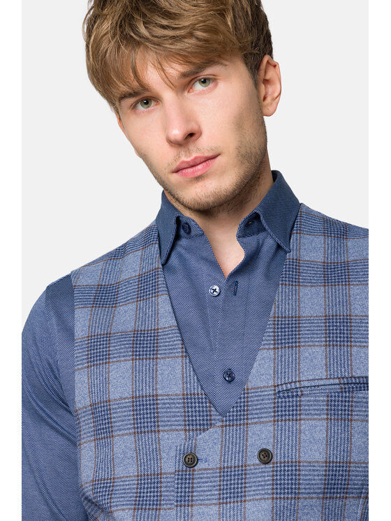 Lancerto Lancerto Kamizelka Lambley KA131223000012 Niebieski Slim Fit