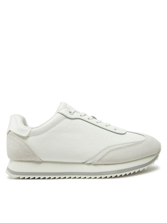 Calvin Klein Snīkeri Runner Lace Up - Mono Mix HW0HW02294 Balts