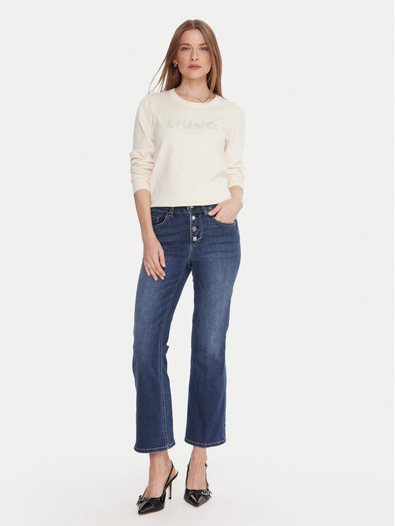 Liu Jo Liu Jo Sweter TF5248 MS63L Écru Regular Fit