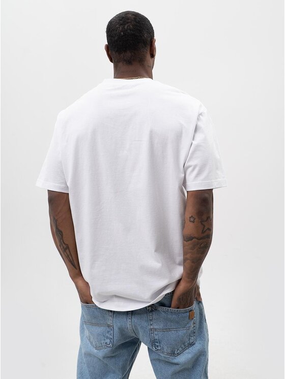 Metoda Sport Metoda Sport T-Shirt Koszulka Z Krótkim Rękawem Oversize Biała Metoda Sport Name XL Biały Oversize