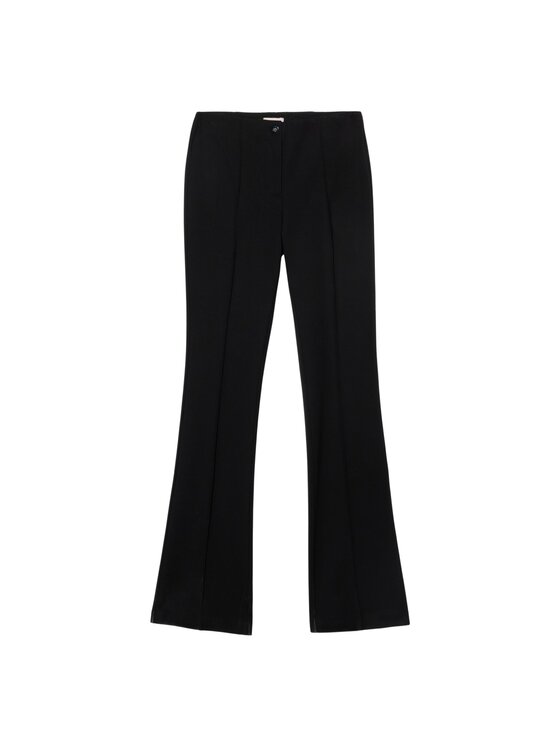 Oltre Oltre Spodnie materiałowe P070R008830N033 Czarny Flare Fit