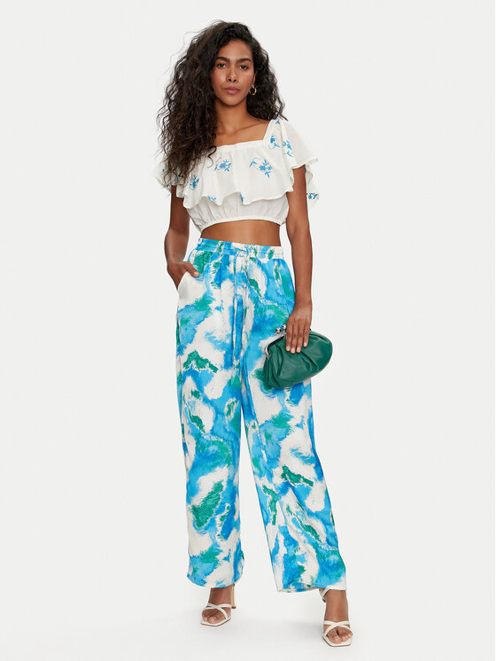 Vero Moda Vero Moda Hlače iz tkanine Ea 10326475 Modra Regular Fit
