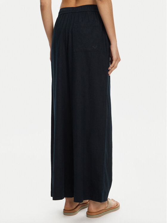 Roxy Roxy Stoffhose Lekeitio Break ERJNP03545 Schwarz Wide Leg