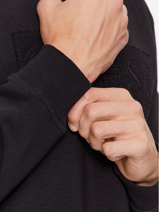 Guess Guess Majica dugih rukava M3BQ36 K9Z21 Crna Regular Fit