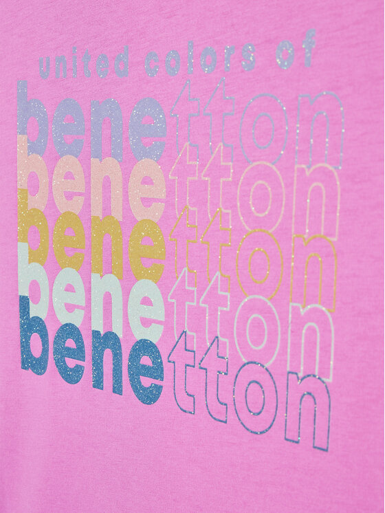 United Colors Of Benetton United Colors Of Benetton T-Shirt 3I1XC105O Różowy Regular Fit