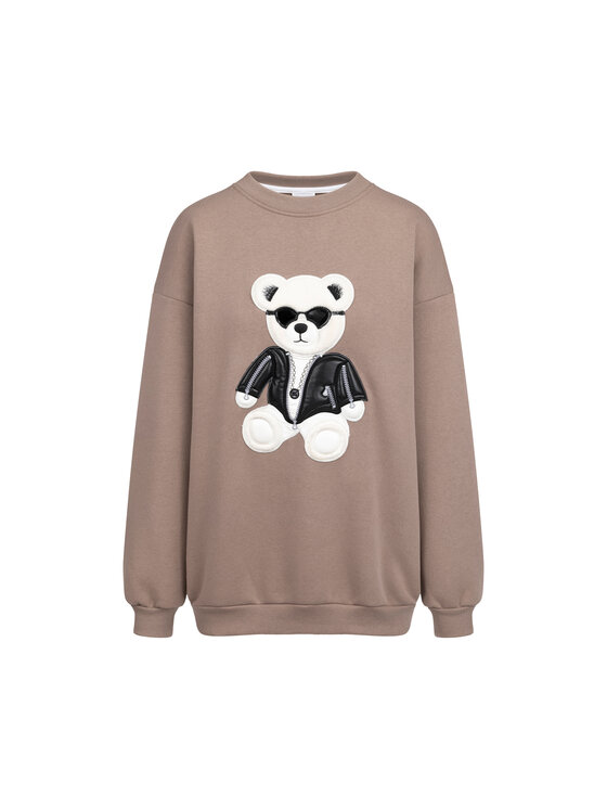 Bejbi Story Bejbi Story Bluza Jackson Teddy dla mamy i taty Brązowy Oversize