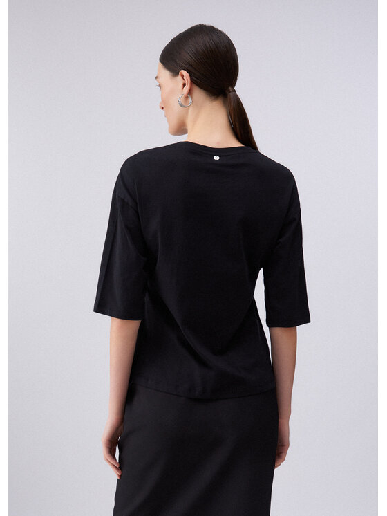 Liu Jo Liu Jo T-Shirt WA6128JS904P9320 Czarny Regular Fit