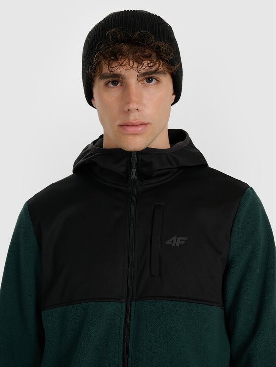 4F 4F Felpa di pile 4FWAW25TFLEM417-40S Verde Regular Fit