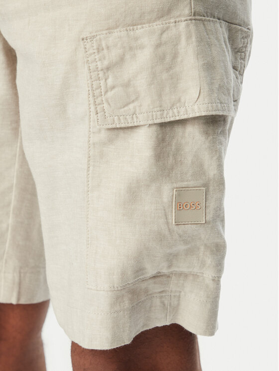 BOSS BOSS Шорти з тканини Sisla 50559366 Світло-сірий Relaxed Fit